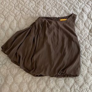 100% silk one shoulder top